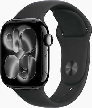 Apple Watch Series 11 (GPS) 42mm aluminium diamond black with sport wristlet M/L black
