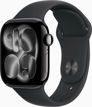 Apple Watch Series 11 (GPS + cellular) 42mm aluminium diamond black with sport wristlet S/M black
