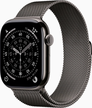 Apple Watch Series 11 (GPS + cellular) 46mm Titan slate with Milanaise-Wristlet M/L slate