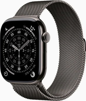 Apple Watch Series 11 (GPS + cellular) 46mm Titan slate with Milanaise-Wristlet S/M slate