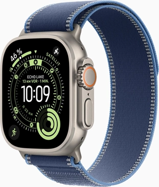 Apple Watch Ultra 3 natural with Trail Loop S/M blue/light blue