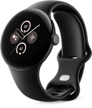Google pixel Watch 2 (LTE) Matte Black with sport wristlet Obsidian
