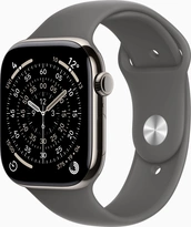 Apple Watch Series 11 (GPS + cellular) 46mm Titan natural with sport wristlet M/L stone grey