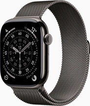 Apple Watch Series 11 (GPS + cellular) 46mm Titan slate with Milanaise-Wristlet M/L slate