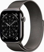 Apple Watch Series 11 (GPS + cellular) 46mm Titan slate with Milanaise-Wristlet S/M slate