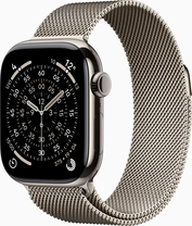 Apple Watch Series 11 (GPS + cellular) 42mm Titan natural with Milanaise-Wristlet natural