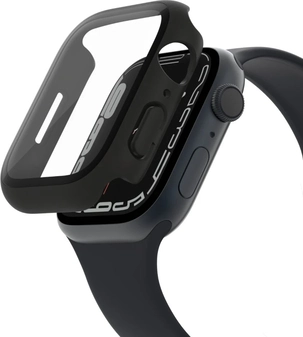 Belkin ScreenForce antimicrobial TemperedCurve 2-in-1-display protection with protection rim для Apple Watch (44mm/45mm) чорний