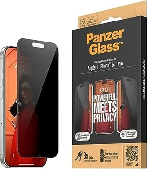 PanzerGlass ultra wide Fit Privacy with EasyAligner для Apple iPhone 15 Pro