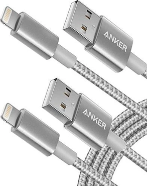 Anker Premium нейлоновий Lightning 1.80m silver