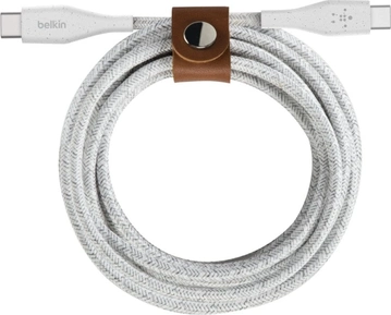 Belkin BoostCharge USB-C to USB-C кабель with strap 1.2m white
