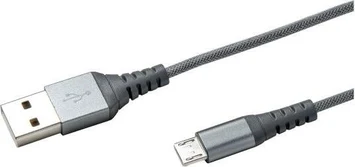 Celly nylon Micro USB cable 1.0m silver