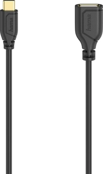 Hama USB-C-OTG кабель Flexi-Slim USB 2.0 480Mbit/s 0.15m black