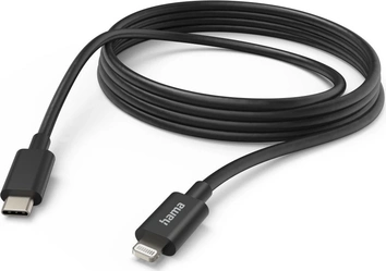 Hama кабель для зарядки USB-C/Lightning 3m black