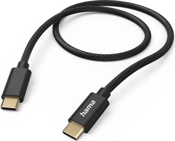 Hama кабель для зарядки fabric USB-C/USB-C 1.5m нейлоновий black