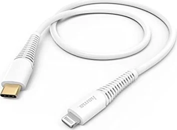 Hama quick charging-/data cable USB-C/Lightning 1.5m white