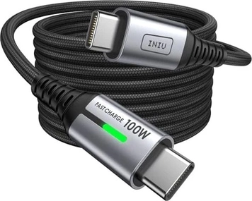 INIU USB-C to USB-C кабель 100W 2m black