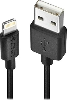 Lindy 0.5m USB type A an Lightning кабель black