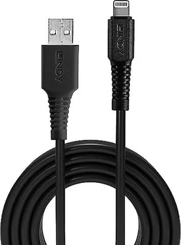 Lindy 1m USB type A an Lightning cable black