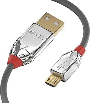 Lindy 2m USB 2.0 type A an micro-B cable Cromo Line