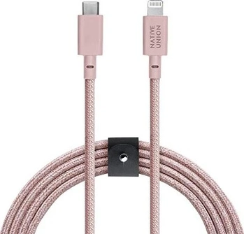Native Union Belt кабель XL USB-C/Lightning Rose