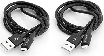 Verbatim micro USB Sync- and charging cable 1m black, 2-pack