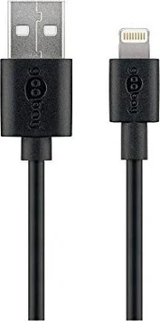 Wentronic Goobay Lightning/USB-A charging and sync cable 0.5m black