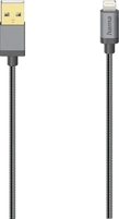 Hama USB кабель for iPhone/iPad with Lightning connector USB 2.0 metal 0.75m