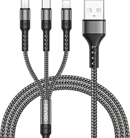 Raviad 3in1 USB кабель для зарядки grey