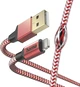Hama кабель для зарядки reflective USB-A/Lightning 1.5m нейлоновий red