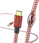 Hama кабель для зарядки reflective USB-A/USB-C 1.5m нейлоновий red