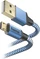 Hama charging /data кабель reflective micro USB-B/USB-A 1.5m blue