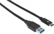 Manhattan USB 3.2 type-C Gen 2 cable 0.5m black