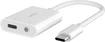 Belkin RockStar 3.5-mm-jack-audio- and USB-C-charging adapter white