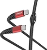 Hama charging cable extreme USB-C/USB-C 1.5m nylon black/red