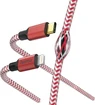 Hama charging cable reflective USB-C/Lightning 1.5m nylon red