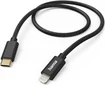 Hama charging cable fabric USB-C/Lightning 1.5m nylon black