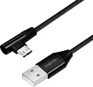 LogiLink USB 2.0 cable USB-A plug to micro USB-B plug 90° angle 0.3m black