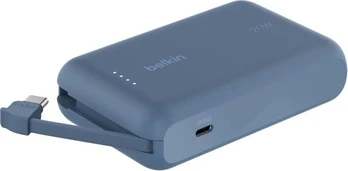 Belkin BoostCharge 10K 20W with integrated cable blue