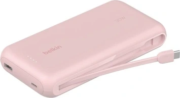 Belkin BoostCharge 20K 30W with integrated cable pink