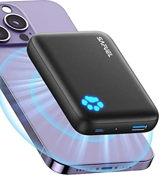 Safuel magnetic Power bank 10000mAh black