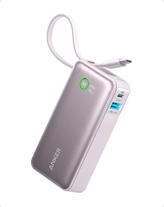 Anker Nano Power bank (30W, built-In USB-C cable) lilac