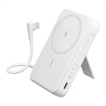 Anker Zolo Power bank (10K, magnetic, built-In USB-C cable) white