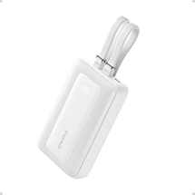 Anker Zolo Power bank (10K, 30W, built-In USB-C + Lightning cable) white