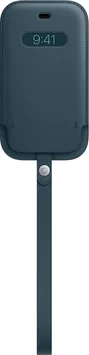 Apple iPhone 12 Mini Leather Sleeve with MagSafe Baltic Blue