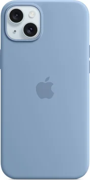 Apple silicone case with MagSafe для iPhone 15 Plus winterblau