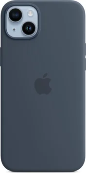Apple silicone case with MagSafe для iPhone 14 Plus sturmblau
