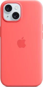 Apple silicone case with MagSafe для iPhone 15 Guave