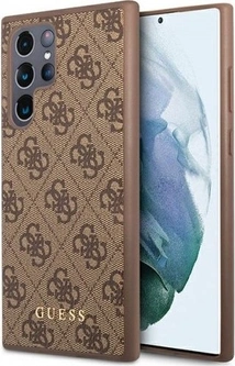 Guess Hard Cover 4G Metal золотий Logo для Samsung Galaxy S23 Ultra коричневий