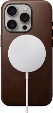 Nomad modern Leather case для Apple iPhone 16 Plus коричневий