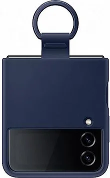 Samsung Silicone Cover with ring для Galaxy Z Flip 4 Navy